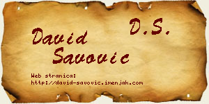 David Savović vizit kartica